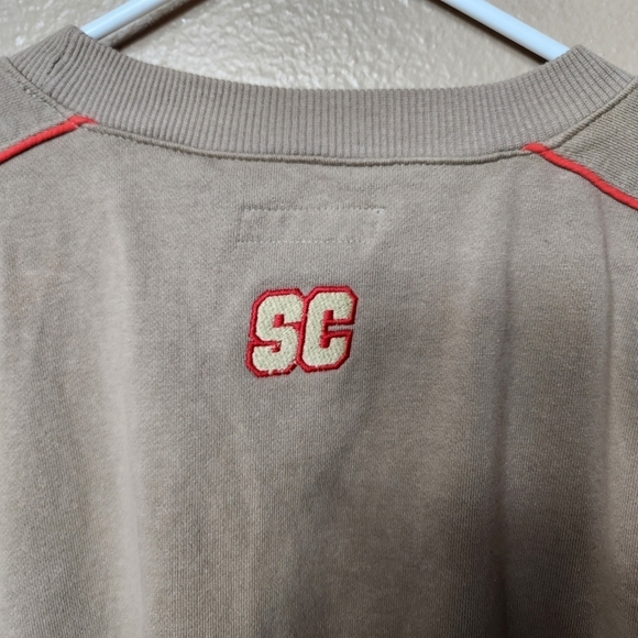 UO Standard Cloth Mens Tan French Terry Retro Crew Neck Sweatshirt-Size S - Picture 4 of 7